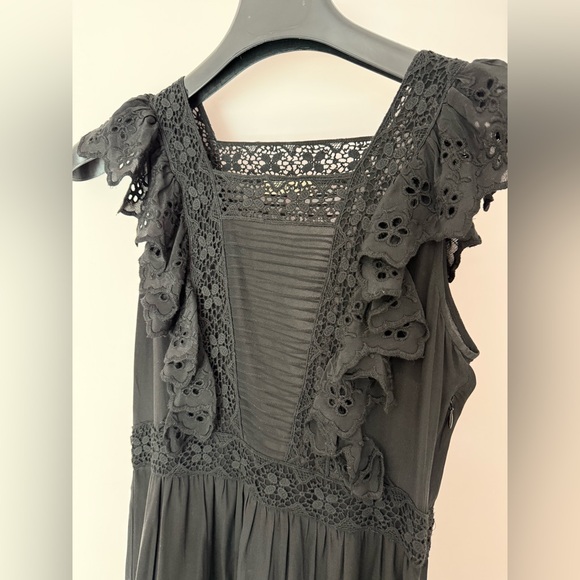 NWOT $750 ULLA JOHNSON Amelie 100% Silk Embroidered Lace Ruffled Maxi Dress Gown - Picture 10 of 13